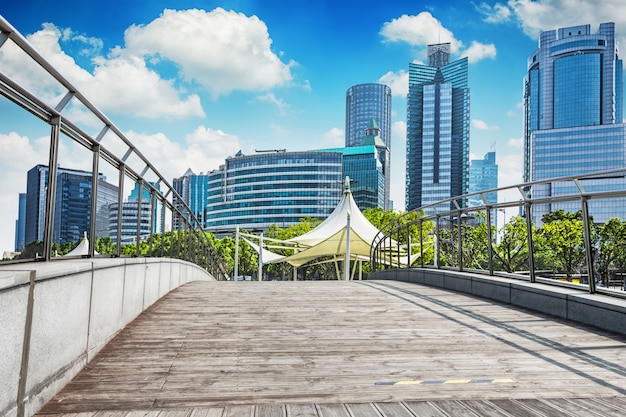 Skyline, cityscape, empresa / negocio, luz, financiero