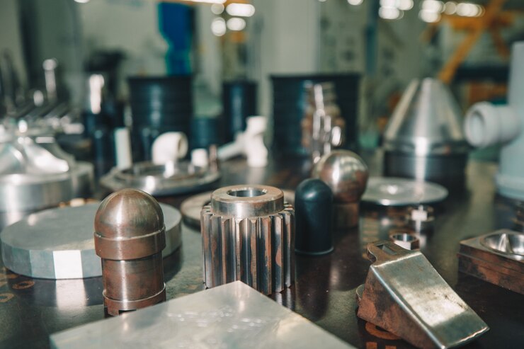 Photo Gratis small equipments and details produced for factory machines