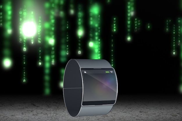 Smartwatch elegante con fondo abstracto