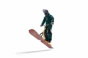 Foto gratuita snow scoot snow bike deportes extremos de invierno