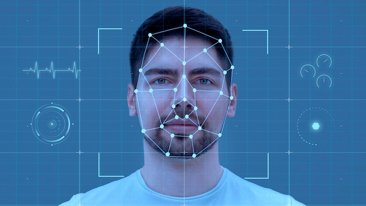 Foto gratuito software de reconocimiento facial