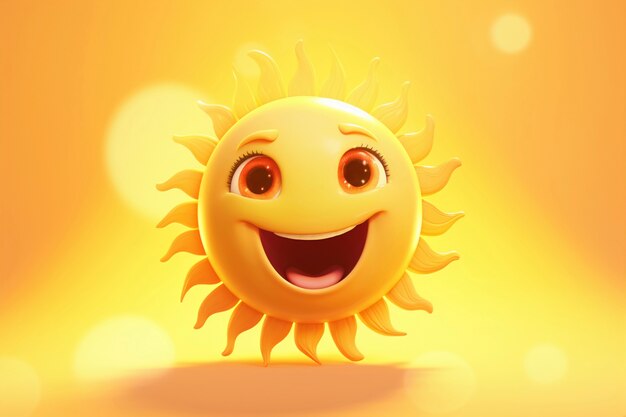 Sol en 3D en el estudio