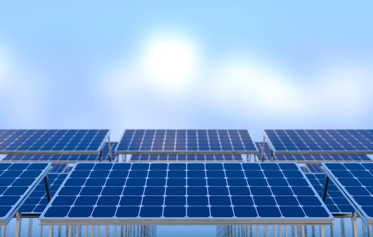 Photo Gratis solar panels green energy concept