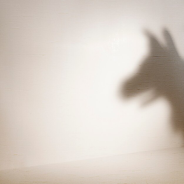 Sombra de mascota en la pared marrón