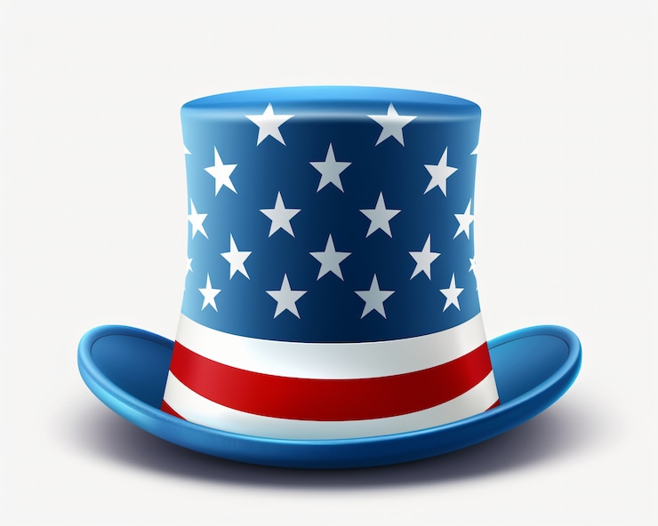 Foto gratuito sombrero con la bandera estadounidense para nosotros celebración del día nacional de la lealtad