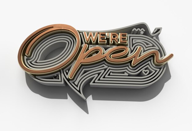 Somos OpenClose Calligraphic 3d Pen Tool Trazado de recorte creado Incluido en JPEG Fácil de componer