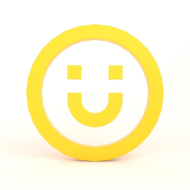 Foto gratuito sonrisa emoji parte frontal con fondo blanco