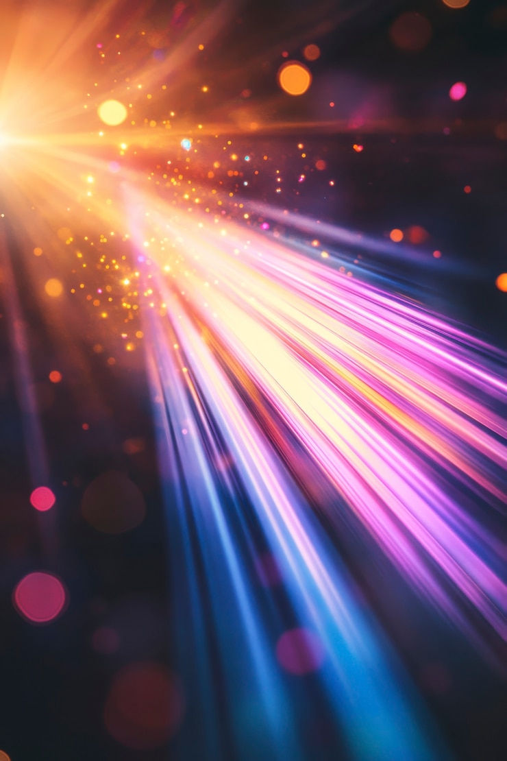 Photo Gratis spectrum and flashes of coloured light
