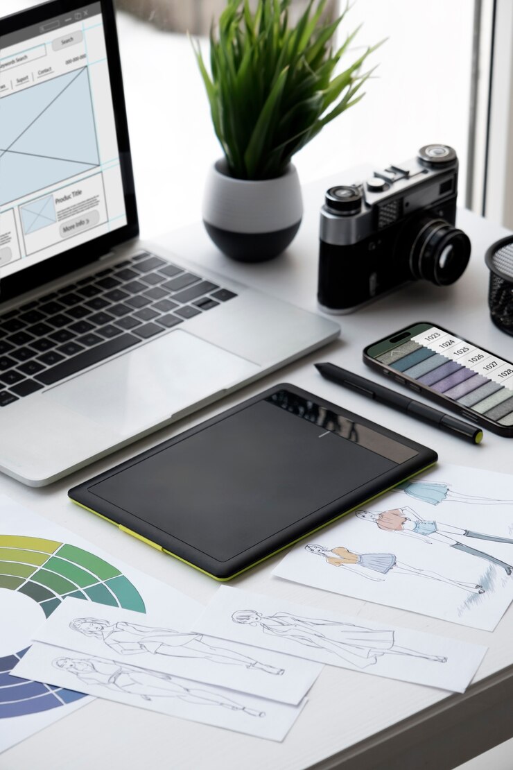 Photo Gratis still life kantor desain grafis