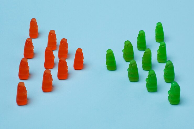 Photo Gratis still life with colorful gummy bears