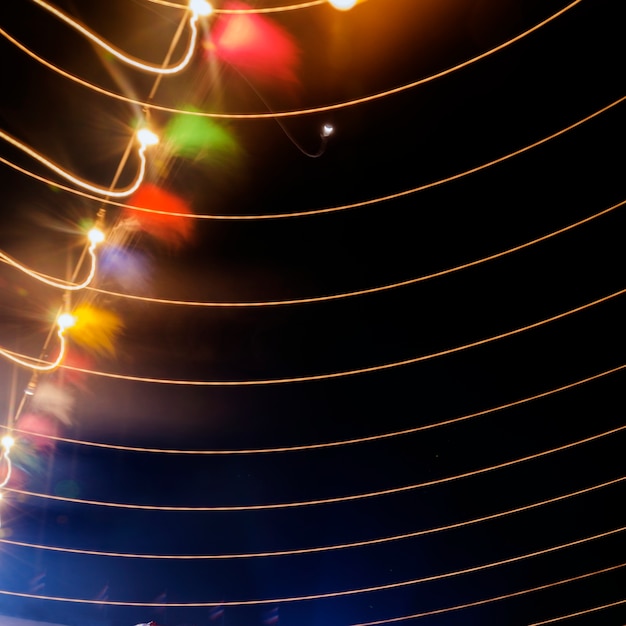 String Light Lines Night Festive