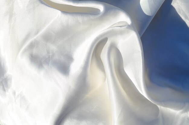 Seda blanca textura lujosa satinada. | Foto Premium