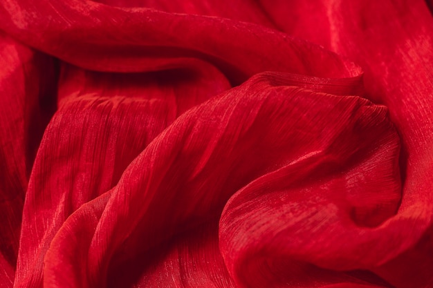 Suave textura de material de tela roja elegante