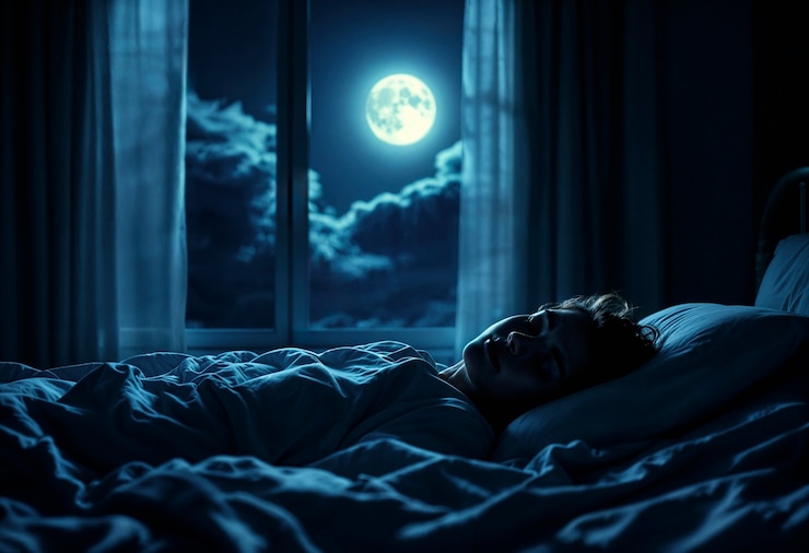 Foto gratuito un sueño pacífico bajo la luna