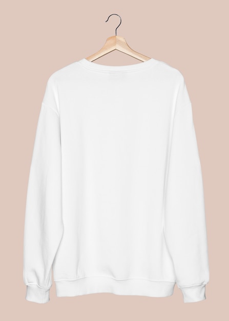 Foto gratuita suéter blanco simple ropa de calle unisex