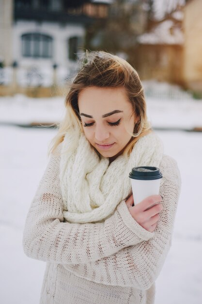 suéter de la moda del cabello vacaciones de invierno