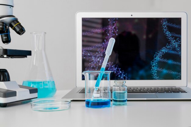 Suministros de laboratorio para trabajos médicos.