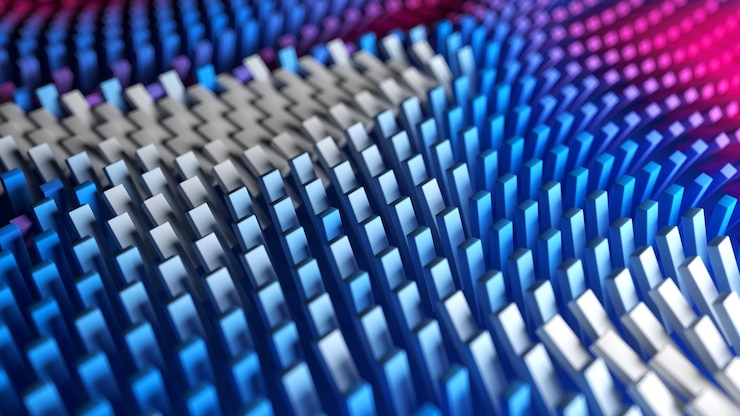 Foto gratuito superficie de cajas con ondas coloridas de patrón abstracto