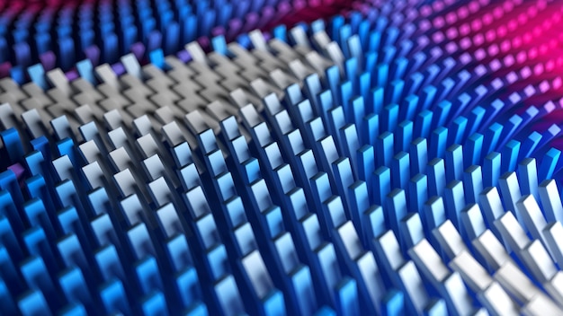Superficie de cajas con ondas coloridas de patrón abstracto