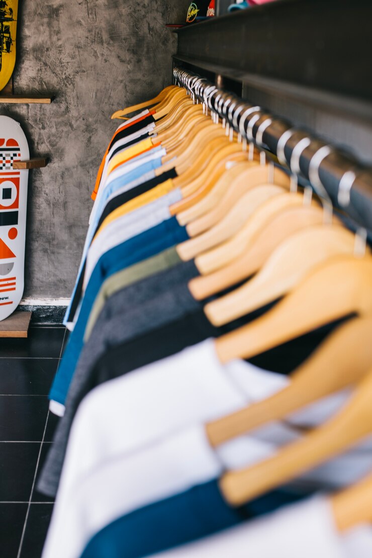 Row of different coloured jumpers