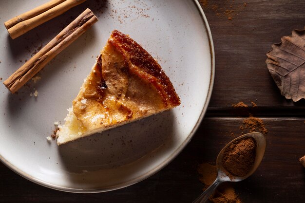 Surtido de deliciosa tarta de manzana