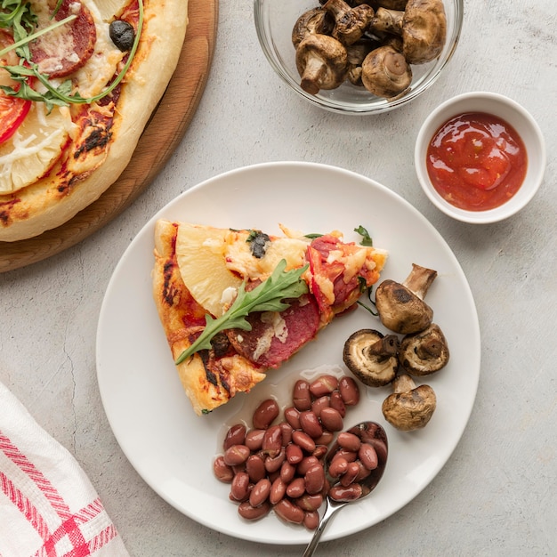 Surtido de deliciosas pizzas tradicionales