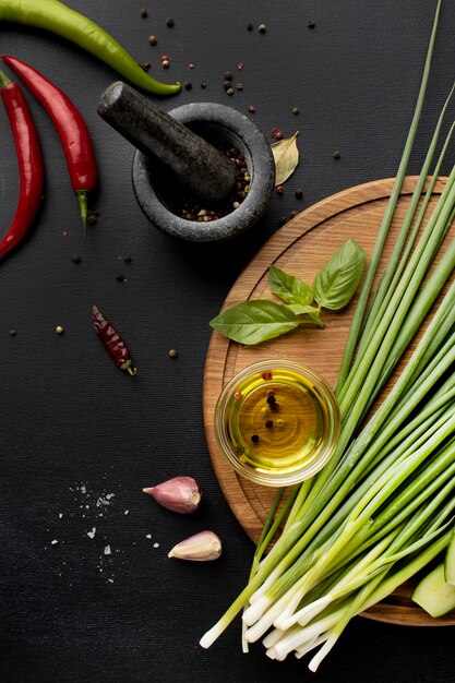 Surtido de deliciosas verduras frescas