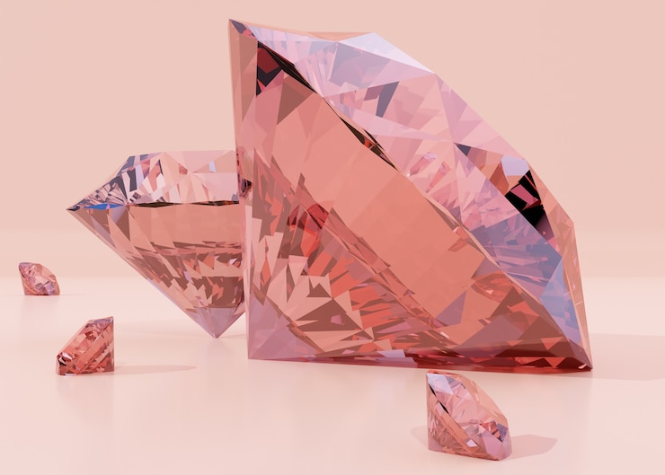 Foto gratuito surtido de diamantes de color rosa brillante
