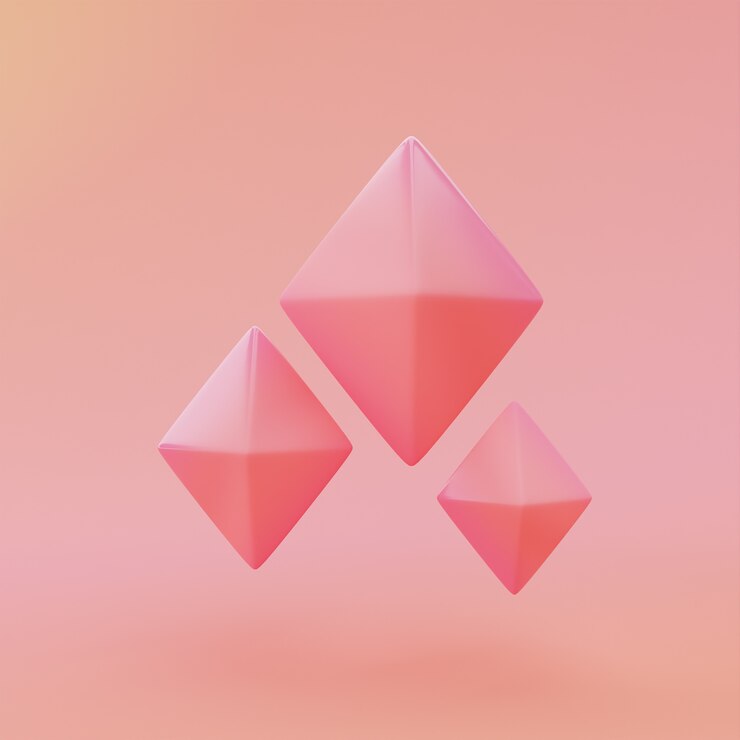 Foto gratuito surtido de diamantes rosas degradados