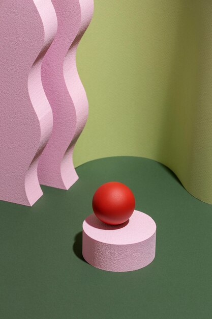 Surtido de elementos de diseño en 3D