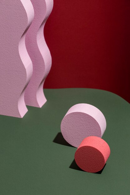 Surtido de elementos de diseño en 3D
