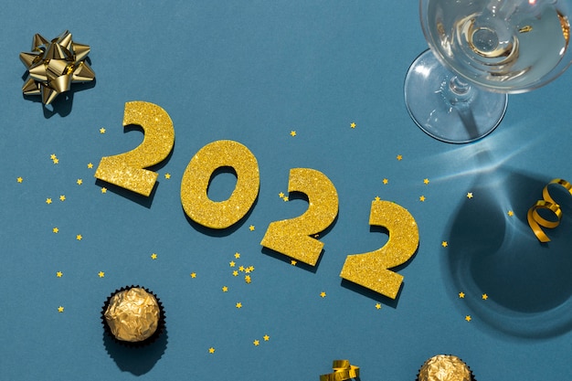 Foto gratuita surtido festivo de año nuevo 2022