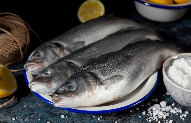 Surtido de pescado crudo para cocinar