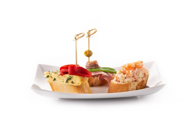 Surtido de pintxos españoles