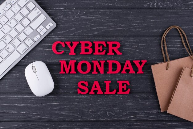 Surtido plano de cyber monday