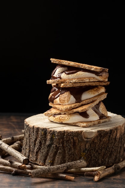 Surtido de postres deliciosos s'mores