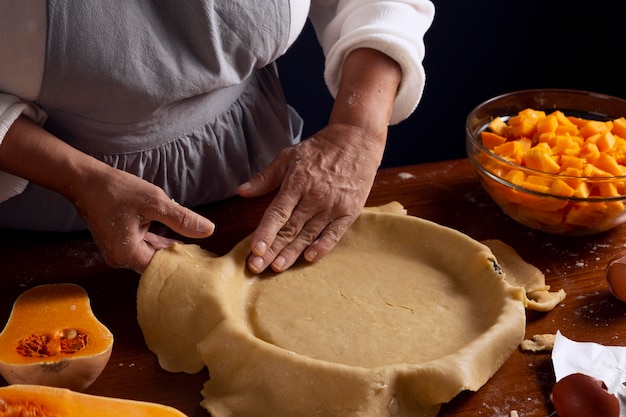 Foto gratuita surtido de tarta de calabaza