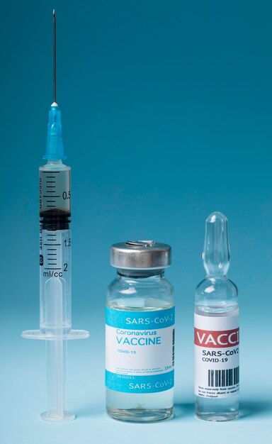 Surtido de vacunas contra el coronavirus sanitario