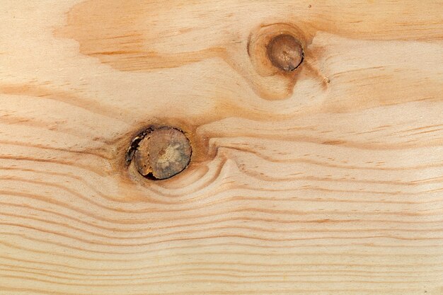 Tabla de madera con dos nudos