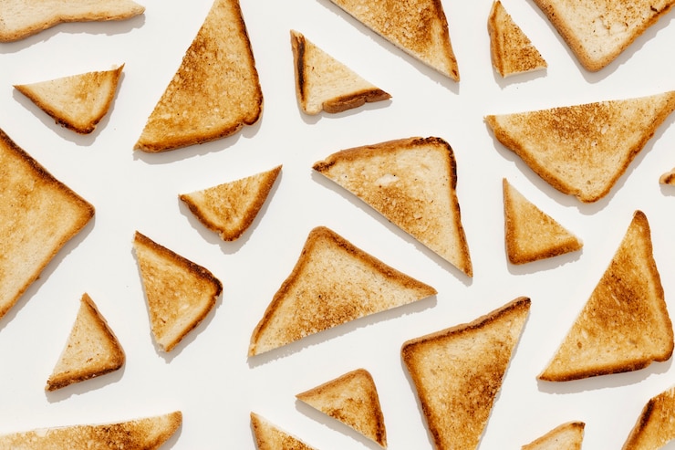 Photo Gratis tampilan atas roti panggang lezat