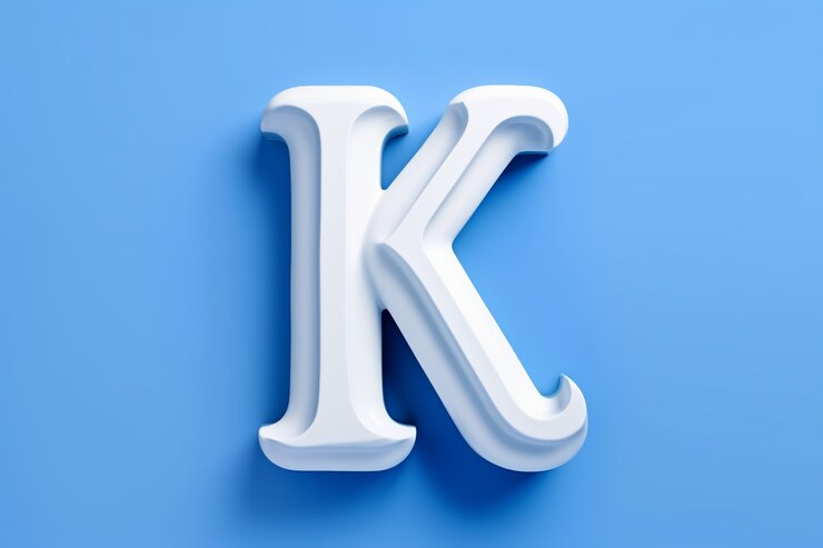 Photo Gratis tampilan huruf k 3d