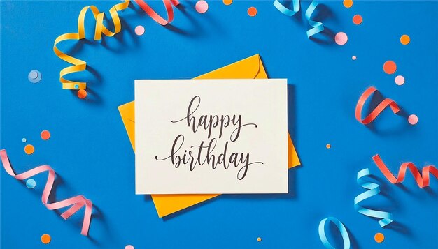 Tarjeta de cumpleaños simple con fuente elegante