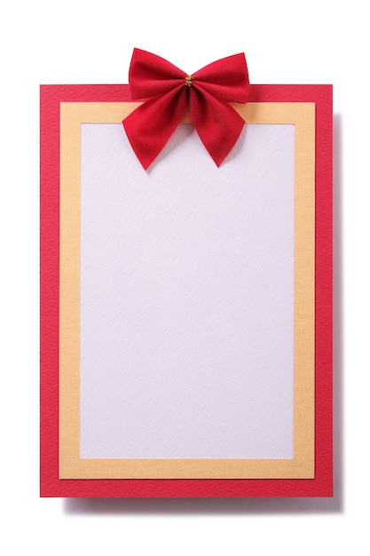 Tarjeta de navidad marco rojo vertical