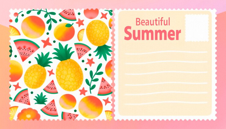 Tarjeta postal para el horario de verano