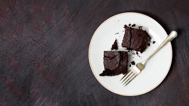 Tarta casera hecha con chocolate