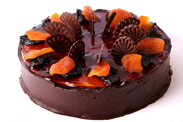 Tarta de chocolate con frutos secos