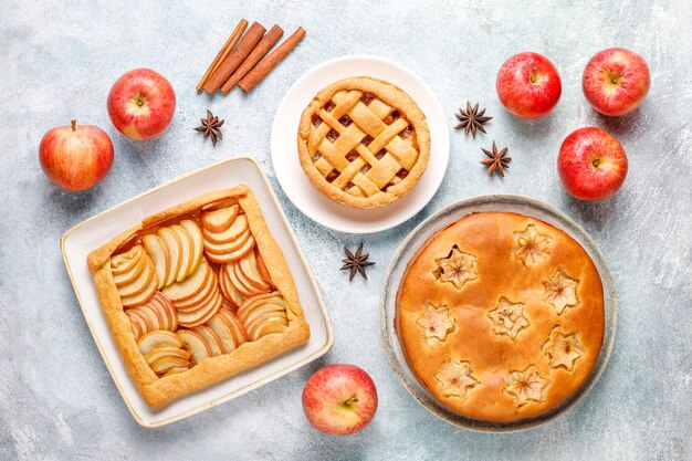 Tarta de manzana casera, tarta y galette