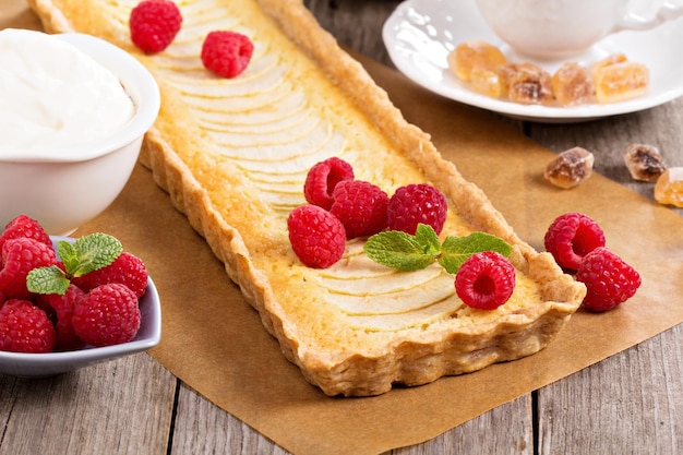 Tarta de manzana con frangipane