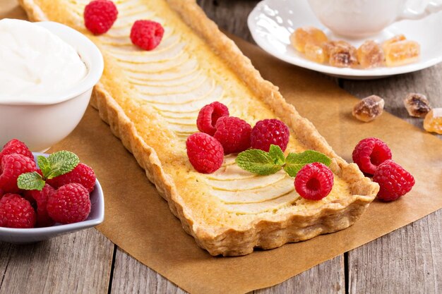 Tarta de manzana con frangipane