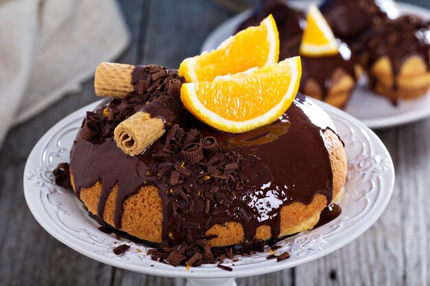 Tarta marmolada de naranja y chocolate